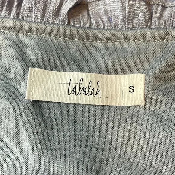 Talulah light blue tie front sleeveless ruffle maxi dress size small - Picture 5 of 10